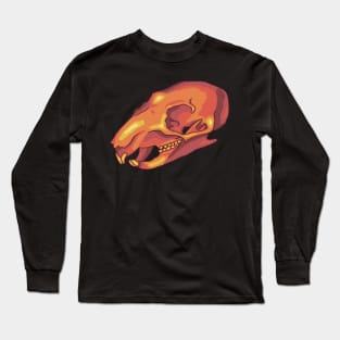 Neon Squirrel Skull Long Sleeve T-Shirt